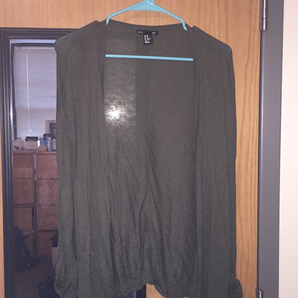 Green cardigan